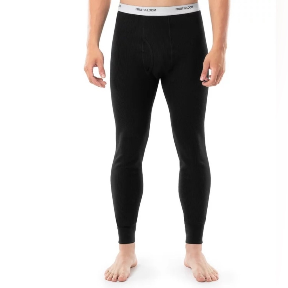 Fruit of the Loom Men’s Black Thermal Bottom size XL